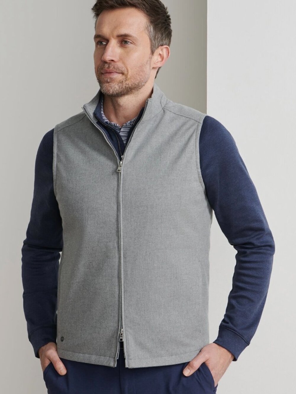 NWT Peter Millar Crown Crafted Cambridge Wool Vest- Oslo Grey (XXL)